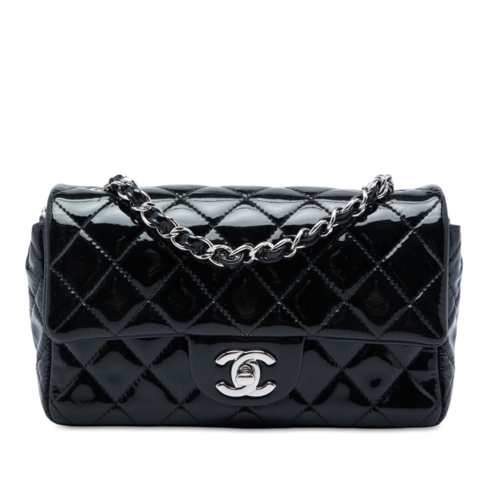Pre-Loved Chanel Mini Rectangular Classic Patent Single Flap